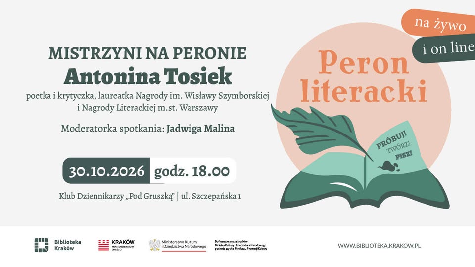 Peron Literacki: warsztaty z Antoniną Tosiek i redaktorskie wskazówki