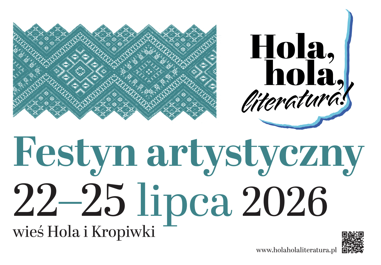 Festyn Hola, hola, literatura! 22–25 lipca 2026 – Polesie Lubelskie 