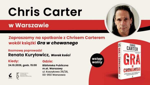 Zdjęcie spotkania: Mroczne umysły i mistrz suspensu – Chris Carter zawita do Warszawy!
